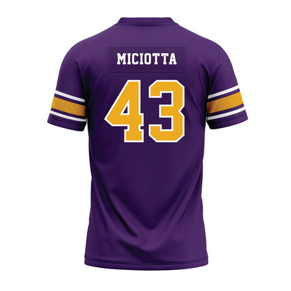 Albany - NCAA Football : Carlo Miciotta - Purple Premium Football Jersey-1