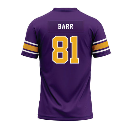 Albany - NCAA Football : Grant Barr - Purple Premium Football Jersey-1