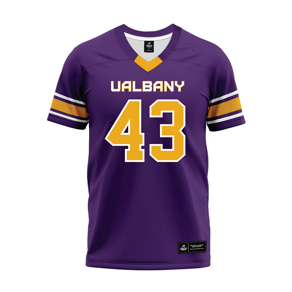 Albany - NCAA Football : Carlo Miciotta - Purple Premium Football Jersey-0