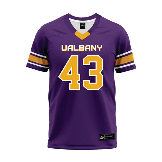 Albany - NCAA Football : Carlo Miciotta - Purple Premium Football Jersey-0