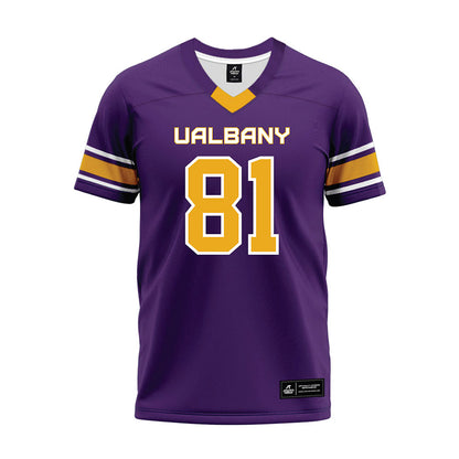 Albany - NCAA Football : Grant Barr - Purple Premium Football Jersey-0