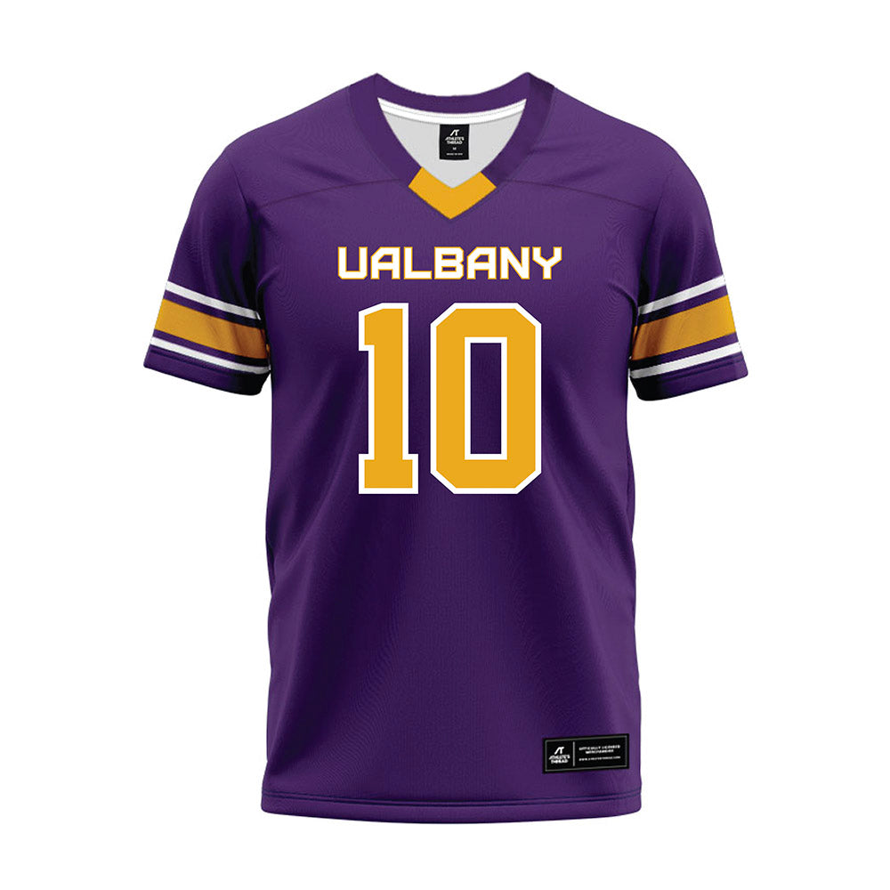 Albany - NCAA Football : BJ norman - Purple Premium Football Jersey-0