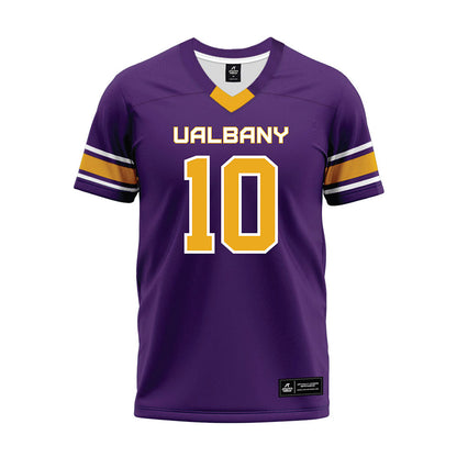Albany - NCAA Football : BJ norman - Purple Premium Football Jersey-0