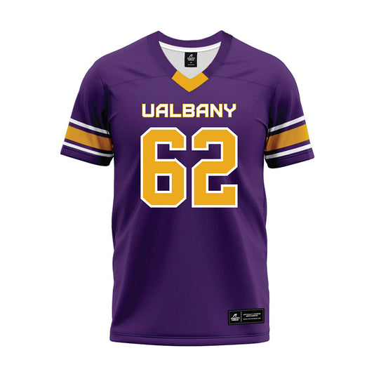 Albany - NCAA Football : Sam Fallon - Purple Premium Football Jersey-0