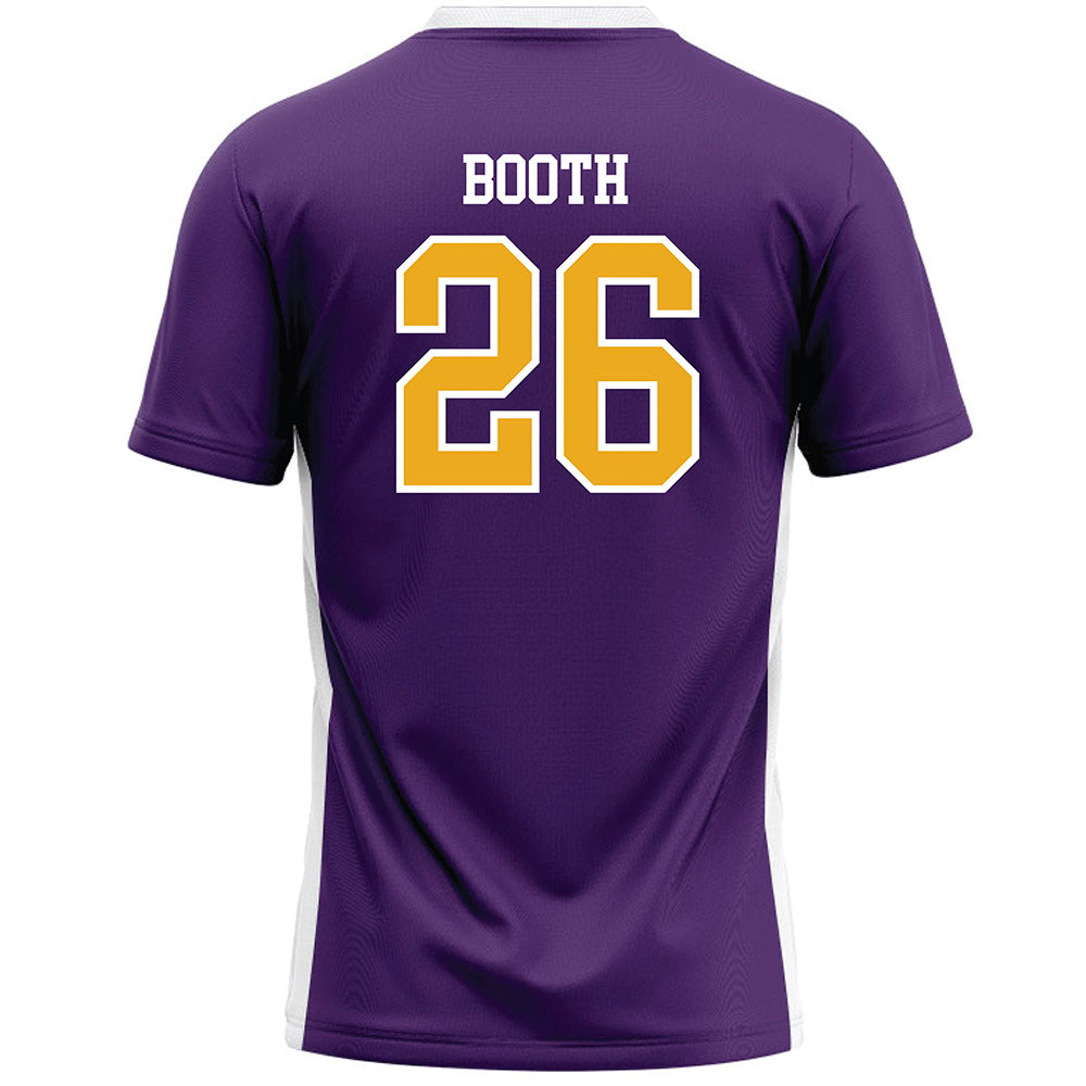 Albany - NCAA Men's Lacrosse : Bennett Booth - Purple Lacrosse Jersey -1