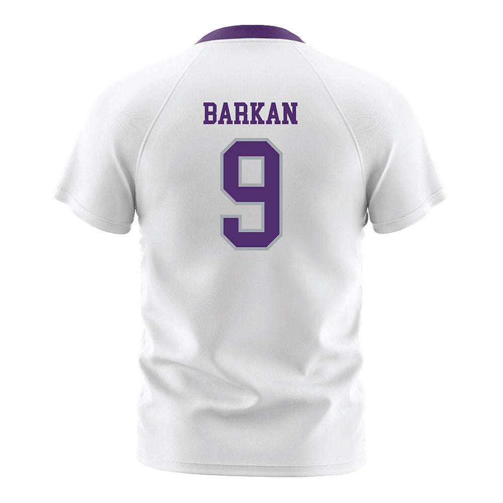 Albany - NCAA Men's Soccer : David Barkan - White Soccer Jersey-3
