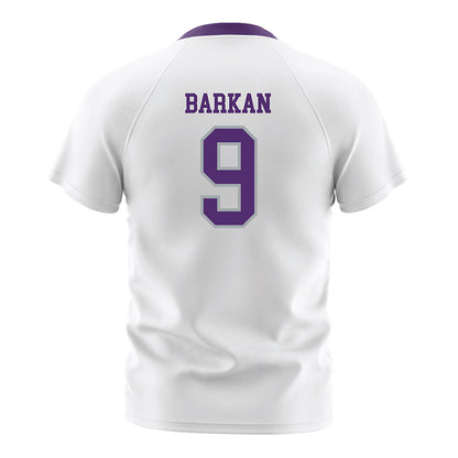 Albany - NCAA Men's Soccer : David Barkan - White Soccer Jersey-2
