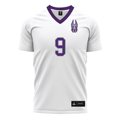 Albany - NCAA Men's Soccer : David Barkan - White Soccer Jersey-1