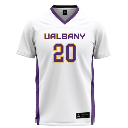 Albany - NCAA Women's Lacrosse : Quinn McCarthy - White Lacrosse Jersey -0