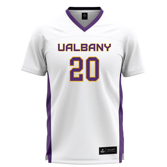 Albany - NCAA Women's Lacrosse : Quinn McCarthy - White Lacrosse Jersey -0