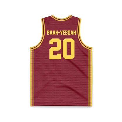 NSU - NCAA Men's Basketball : Marley Baah-Yeboah - Maroon Basketball Jersey-1