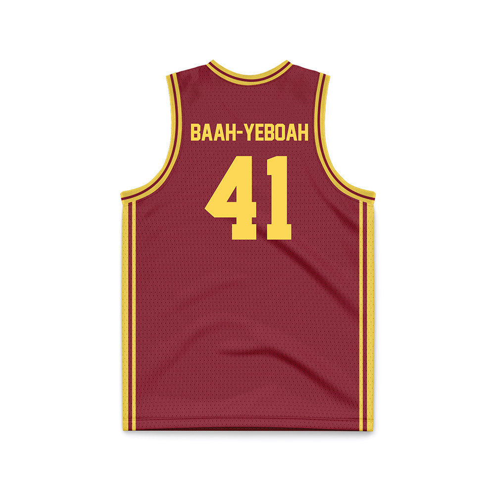 NSU - NCAA Men's Basketball : Marley Baah-Yeboah - Maroon Basketball Jersey-1