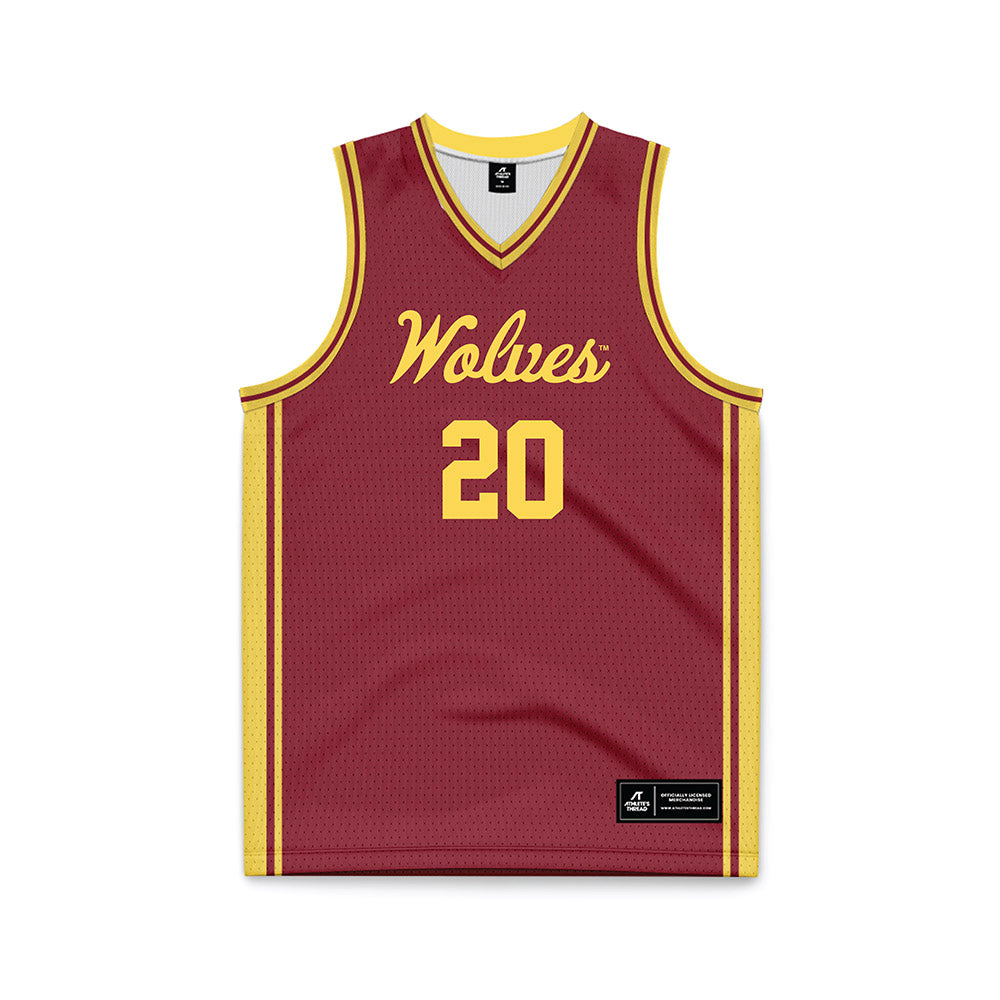 NSU - NCAA Men's Basketball : Marley Baah-Yeboah - Maroon Basketball Jersey-0