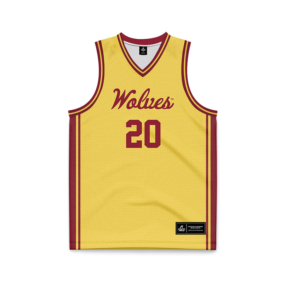 NSU - NCAA Men's Basketball : Marley Baah-Yeboah - Gold Basketball Jersey-0