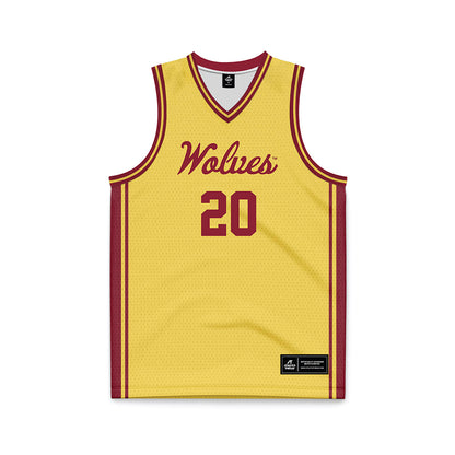 NSU - NCAA Men's Basketball : Marley Baah-Yeboah - Gold Basketball Jersey-0