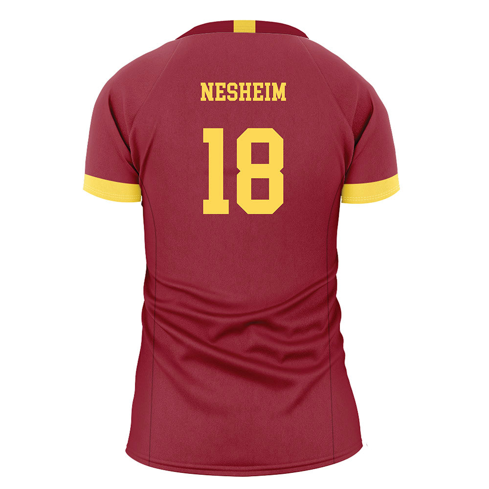 NSU - NCAA Women's Volleyball : Linnea Nesheim - Maroon Volleyball Jersey-1