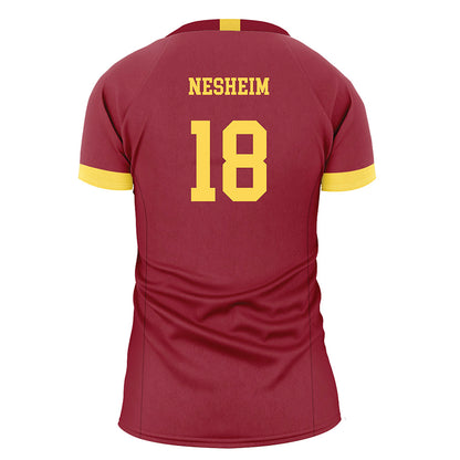 NSU - NCAA Women's Volleyball : Linnea Nesheim - Maroon Volleyball Jersey-1