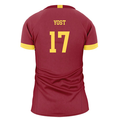 NSU - NCAA Women's Volleyball : Ashley Yost - Maroon Volleyball Jersey-1