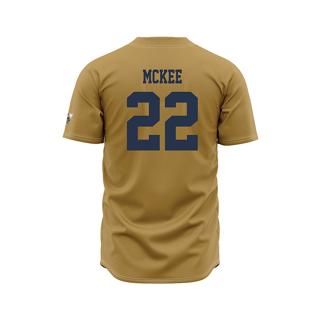 Georgia Tech - NCAA Baseball : Tate McKee - Gold Jersey-1