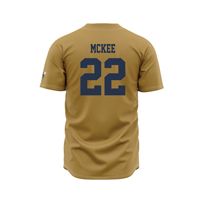 Georgia Tech - NCAA Baseball : Tate McKee - Gold Jersey-1