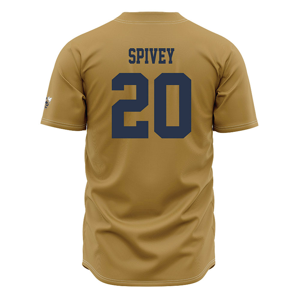 Georgia Tech - NCAA Baseball : Caden Spivey - Gold Jersey-1