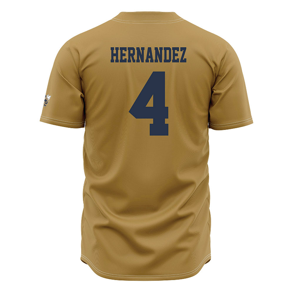 Georgia Tech - NCAA Baseball : Alex Hernandez - Gold Jersey-1
