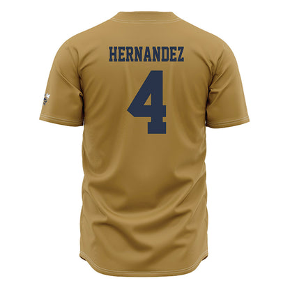 Georgia Tech - NCAA Baseball : Alex Hernandez - Gold Jersey-1
