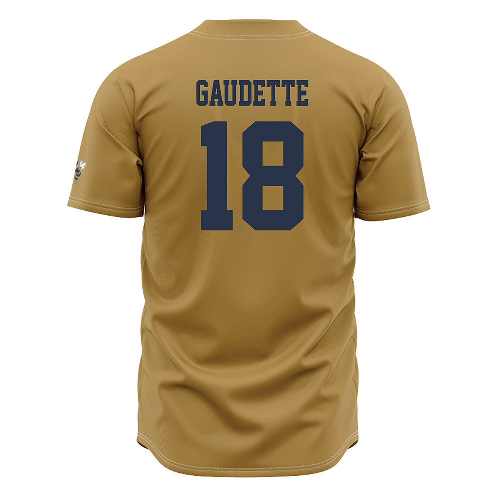 Georgia Tech - NCAA Baseball : Caden Gaudette - Gold Jersey-1