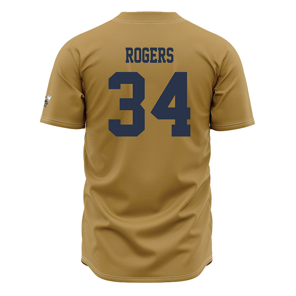 Georgia Tech - NCAA Baseball : Drew Rogers - Gold Jersey-1