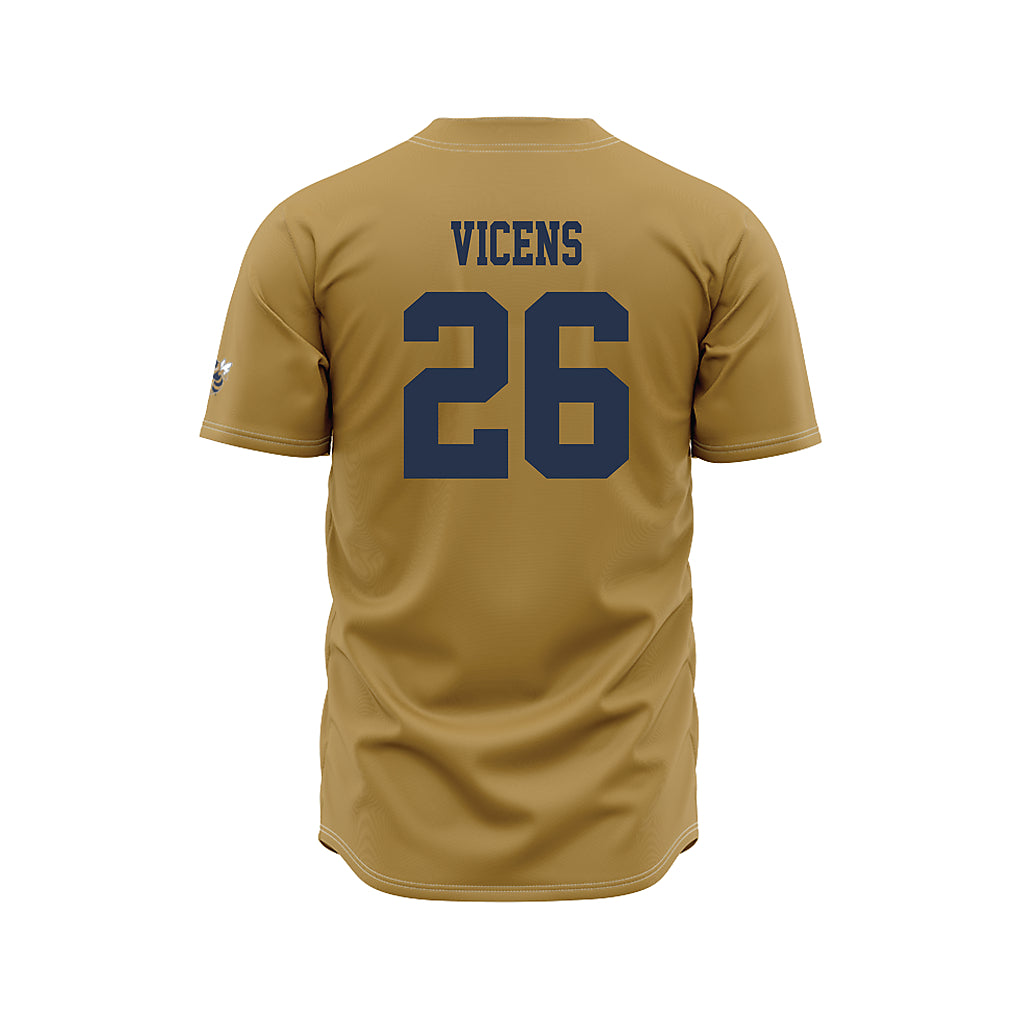 Georgia Tech - NCAA Baseball : Jamie Vicens - Gold Jersey-1
