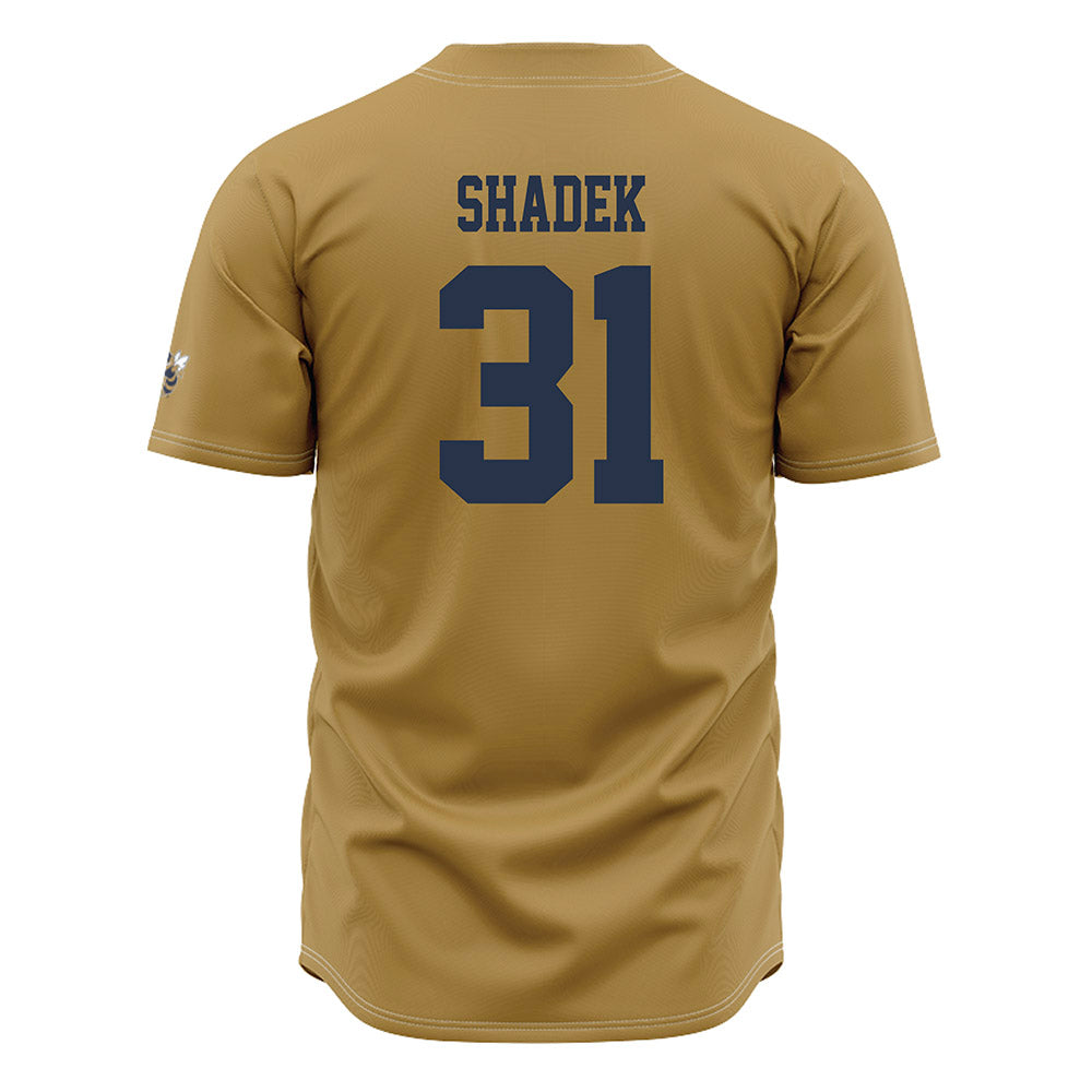 Georgia Tech - NCAA Baseball : Justin Shadek - Gold Jersey-1