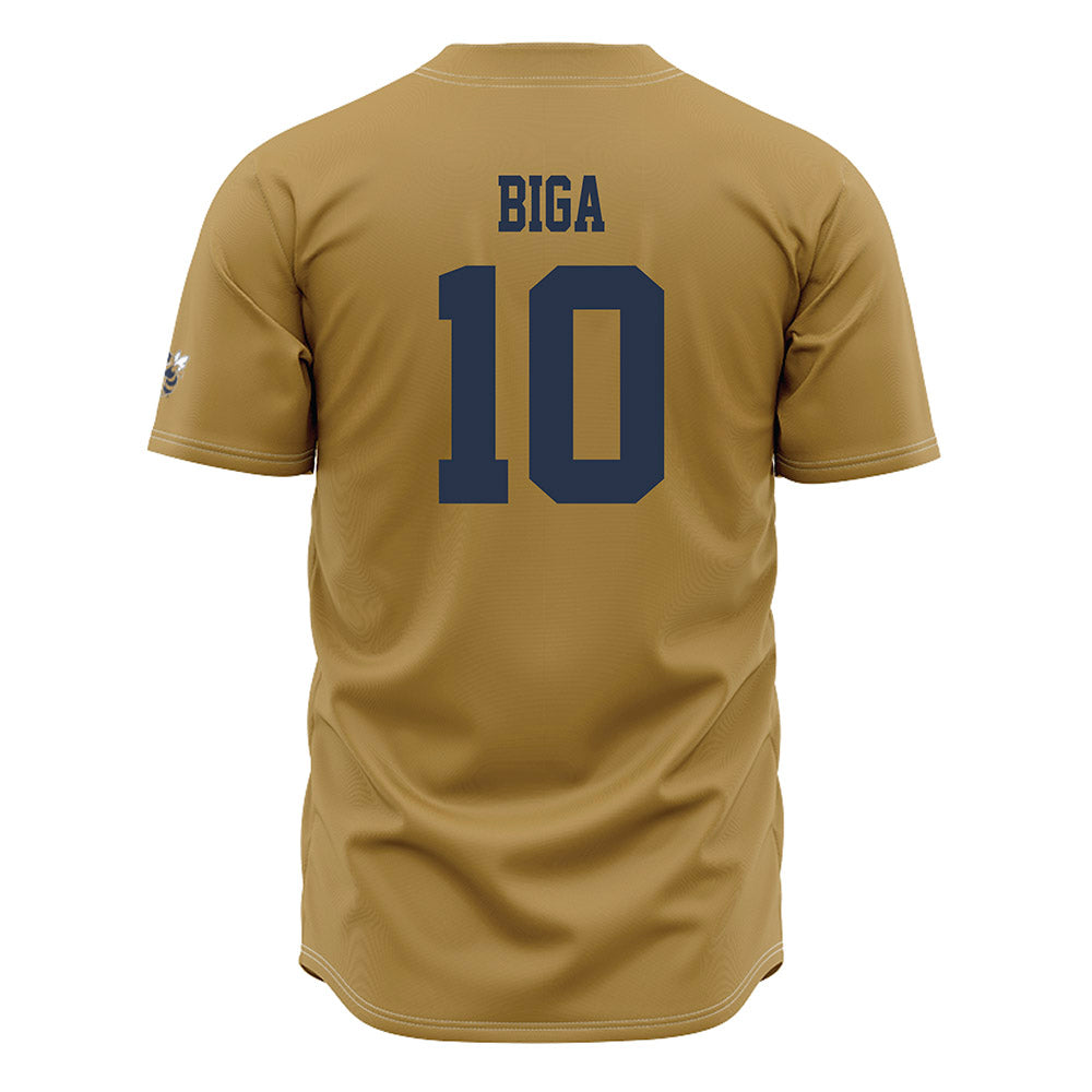 Georgia Tech - NCAA Baseball : James Biga - Gold Jersey-1