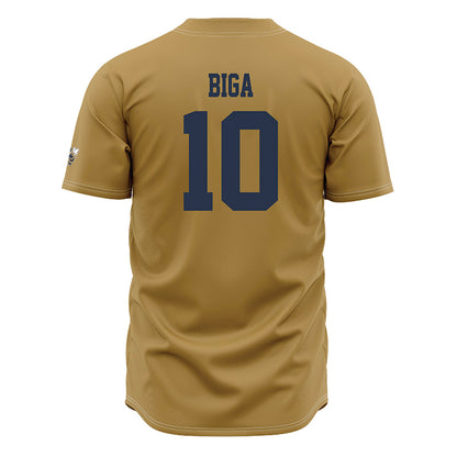 Georgia Tech - NCAA Baseball : James Biga - Gold Jersey-1