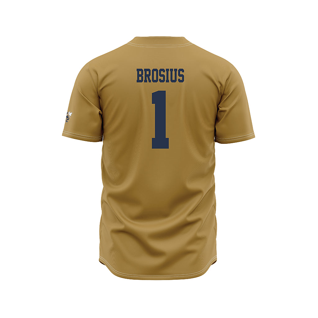Georgia Tech - NCAA Baseball : Parker Brosius - Gold Jersey-1