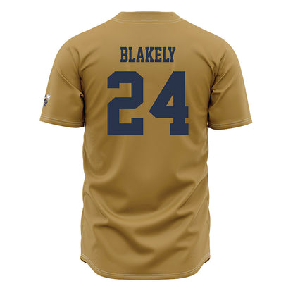 Georgia Tech - NCAA Baseball : Jackson Blakely - Gold Jersey-1
