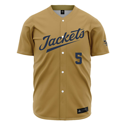 Georgia Tech - NCAA Baseball : Dominic Stephenson - Gold Jersey-0