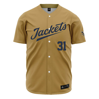 Georgia Tech - NCAA Baseball : Justin Shadek - Gold Jersey-0