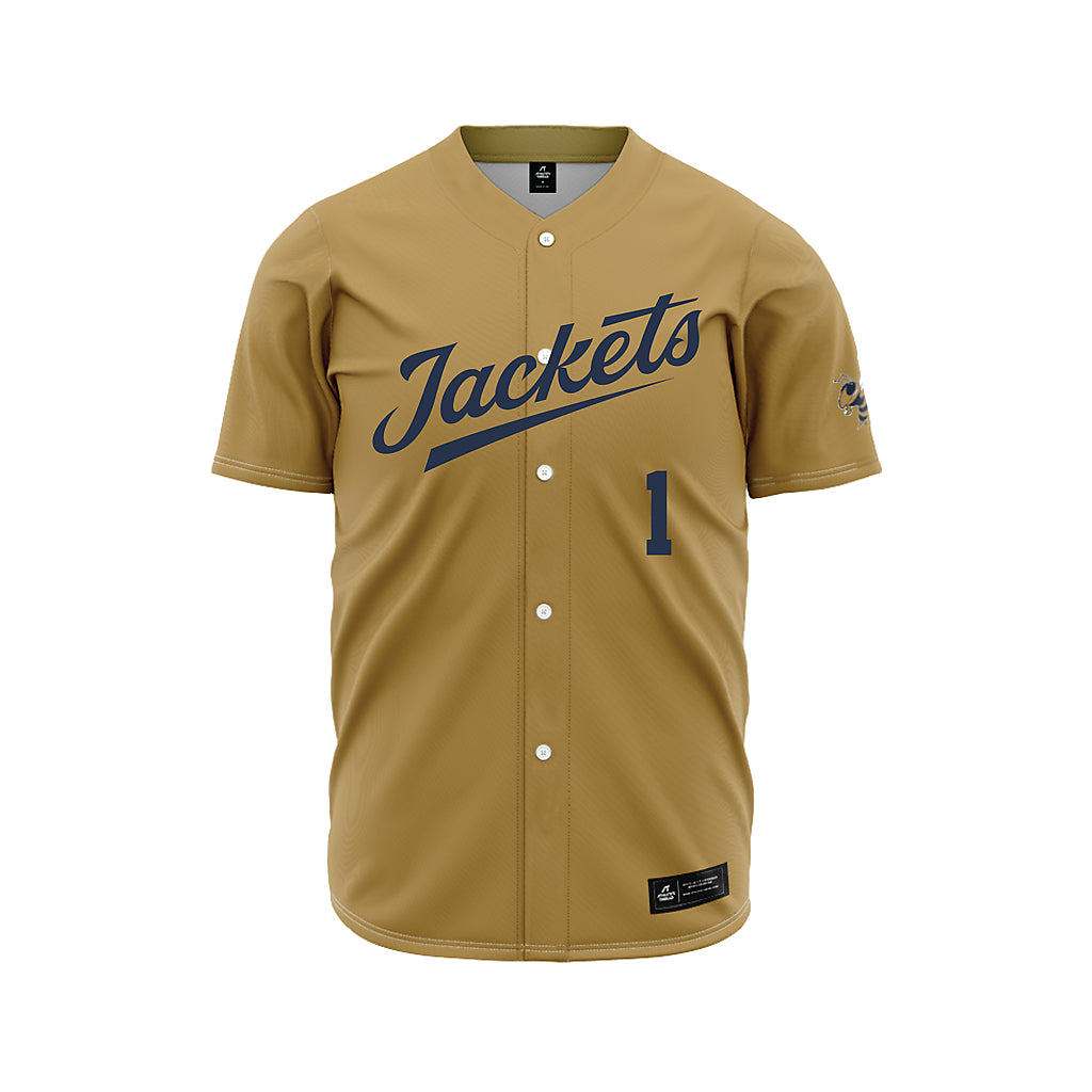 Georgia Tech - NCAA Baseball : Parker Brosius - Gold Jersey-0