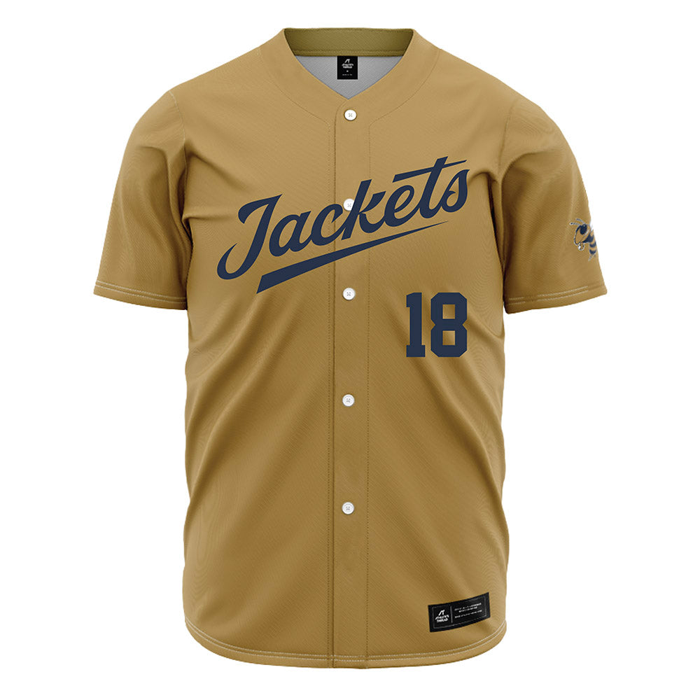Georgia Tech - NCAA Baseball : Caden Gaudette - Gold Jersey-0