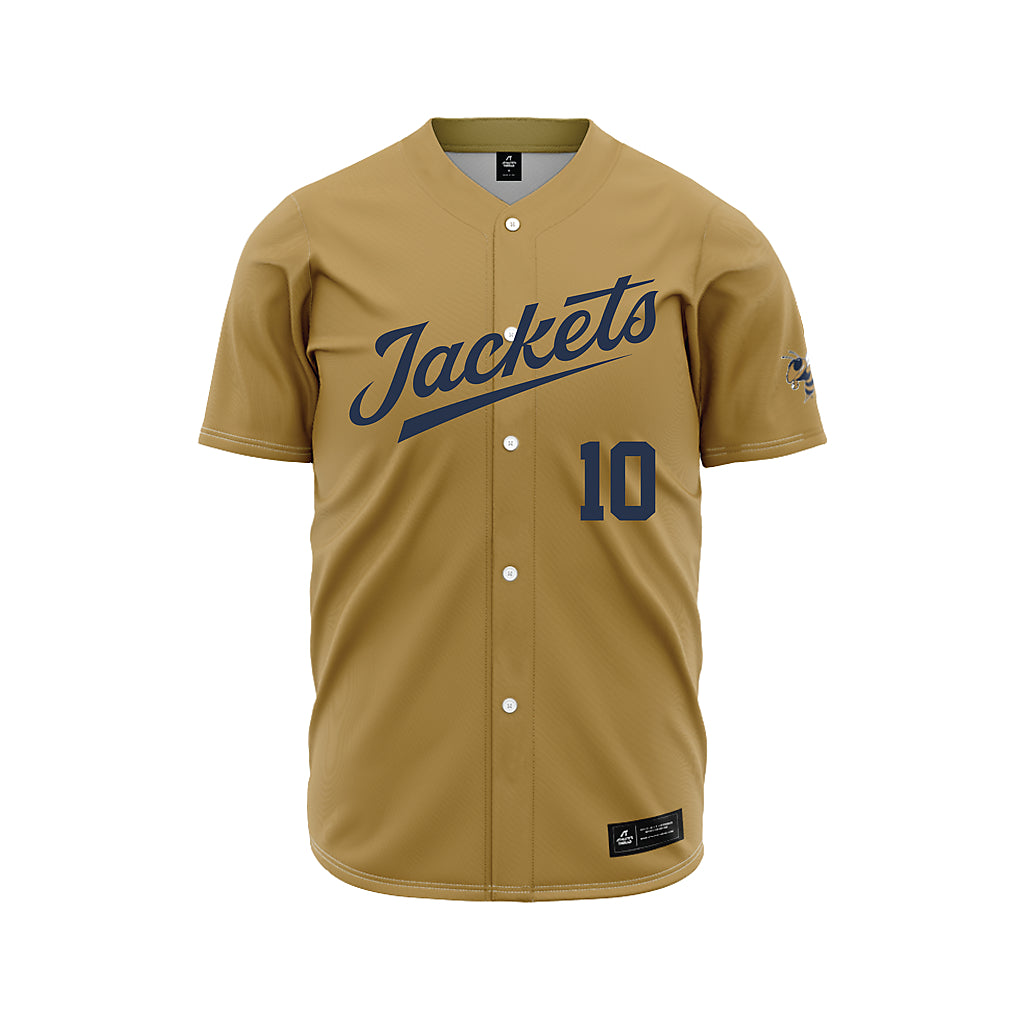 Georgia Tech - NCAA Baseball : Kent Schmidt - Gold Jersey-0