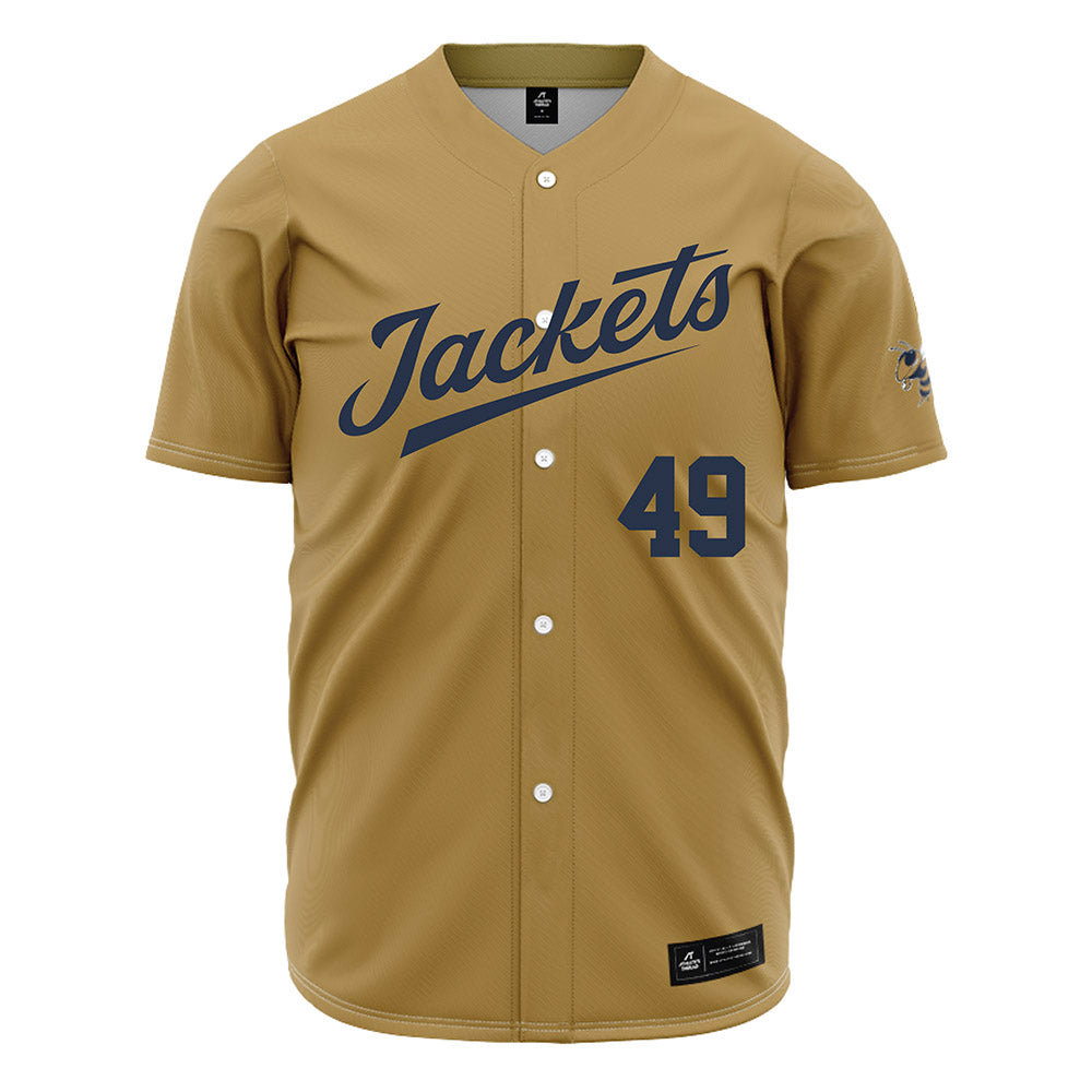 Georgia Tech - NCAA Baseball : Kayden Campbell - Gold Jersey-0