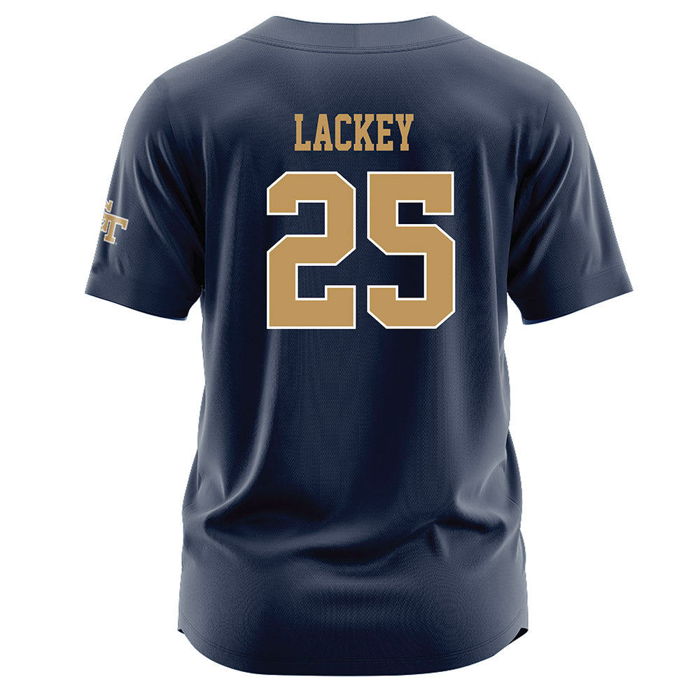 Georgia Tech - NCAA Baseball : Vahn Lackey - Navy Jersey-1