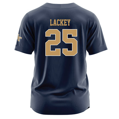 Georgia Tech - NCAA Baseball : Vahn Lackey - Navy Jersey-1