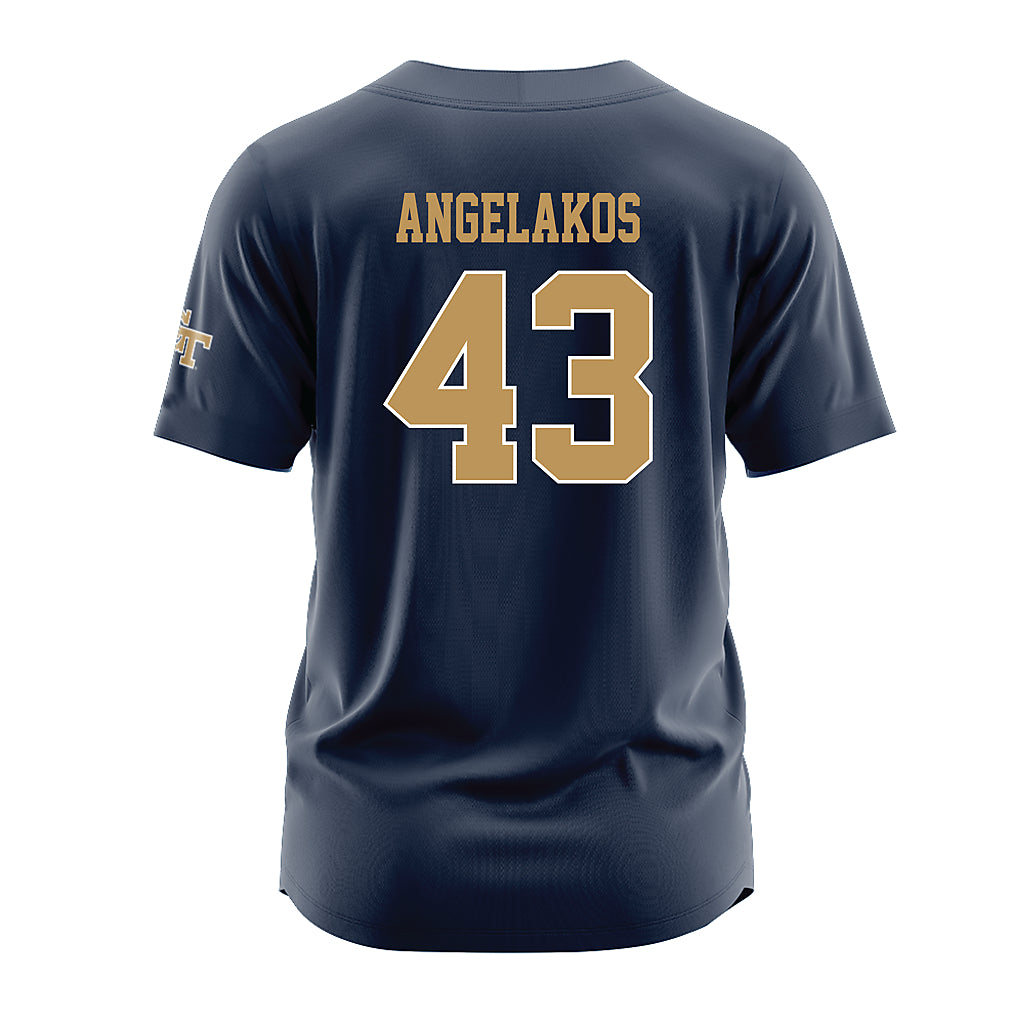 Georgia Tech - NCAA Baseball : Dimitri Angelakos - Navy Jersey-1
