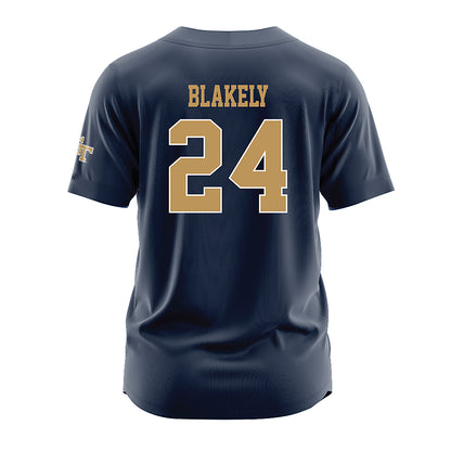 Georgia Tech - NCAA Baseball : Jackson Blakely - Navy Jersey-1