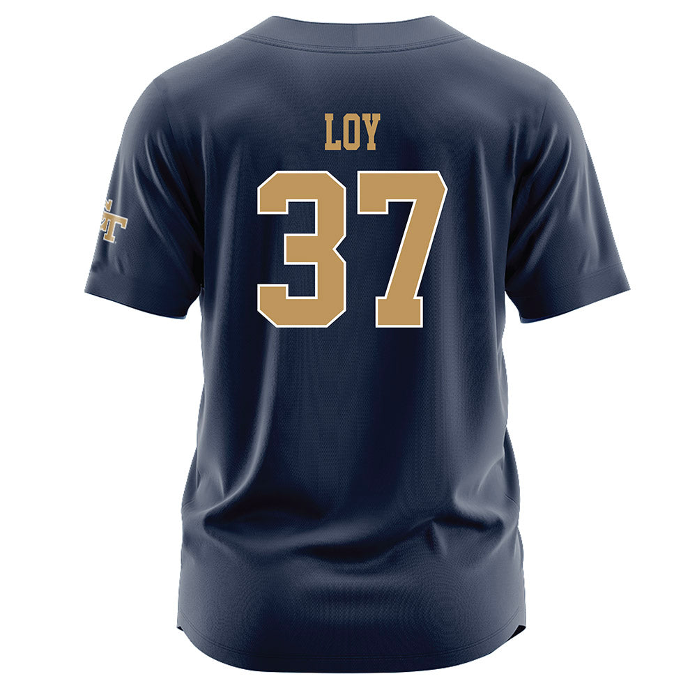 Georgia Tech - NCAA Baseball : Dylan Loy - Navy Jersey-1