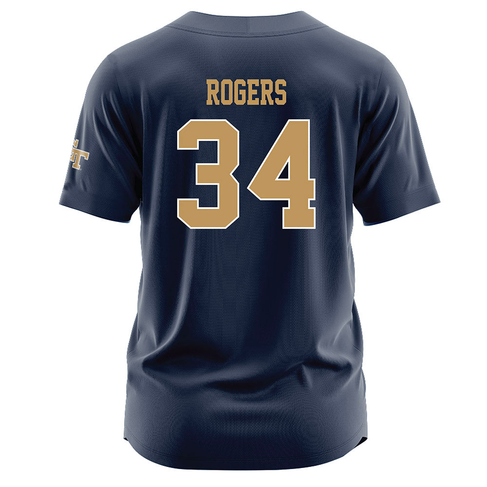 Georgia Tech - NCAA Baseball : Drew Rogers - Navy Jersey-1