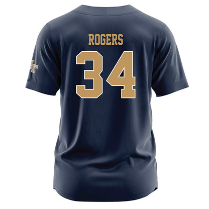 Georgia Tech - NCAA Baseball : Drew Rogers - Navy Jersey-1