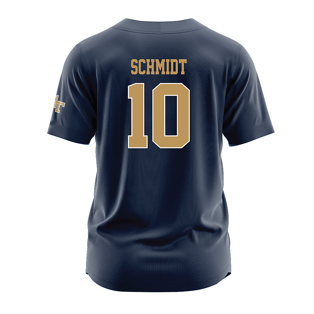 Georgia Tech - NCAA Baseball : Kent Schmidt - Navy Jersey-1