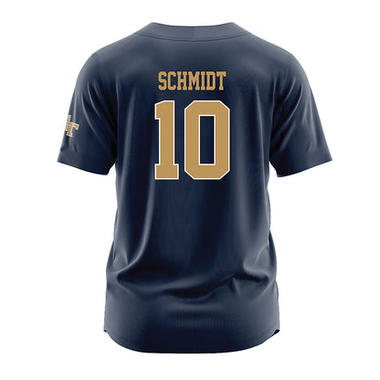 Georgia Tech - NCAA Baseball : Kent Schmidt - Navy Jersey-1